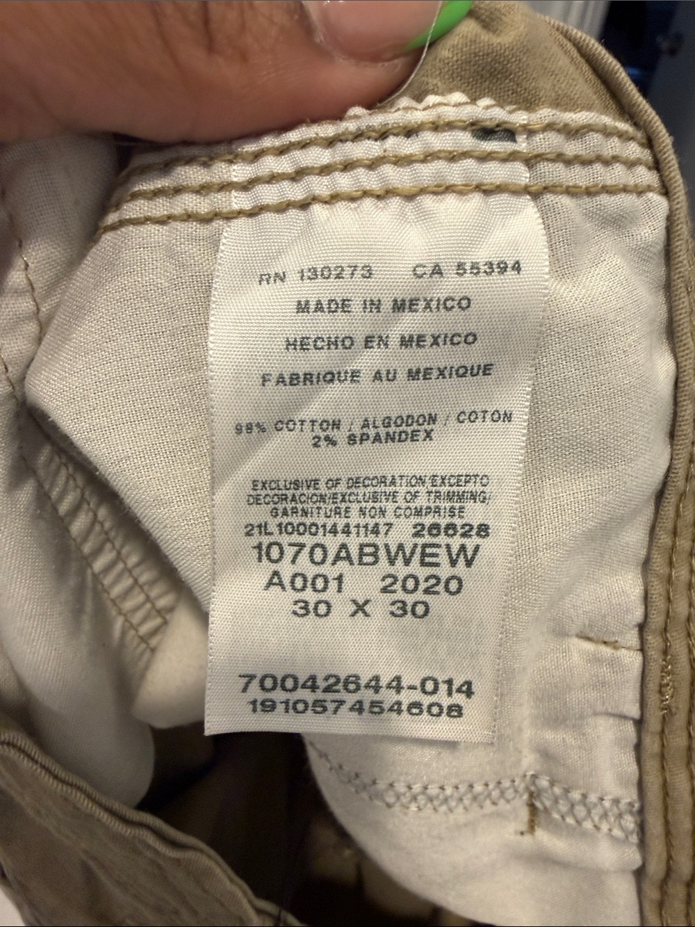 Wrangler Men's Cargo Pants in Khaki/Tan - Picture 5 of 5